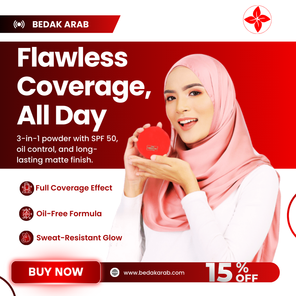 ORIGINAL Kokuryu Bedak Arab 50g + Span Halal - BELI YANG ORI foundation, moisturizer, UV protection