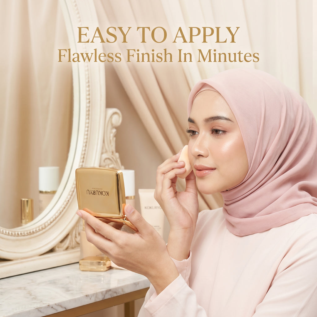 ORIGINAL Kokuryu Bedak Arab 50g + Span Halal - BELI YANG ORI foundation, moisturizer, UV protection