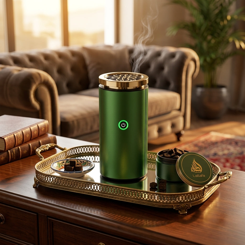 (Free Gift Lattafa Bakhoor Rm25) Electric Bakhoor Incense Burner with Quran recital n Bluetooth Speaker with USB Connectivity-