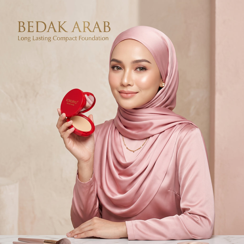 ORIGINAL Kokuryu Bedak Arab 50g + Span Halal - BELI YANG ORI foundation, moisturizer, UV protection