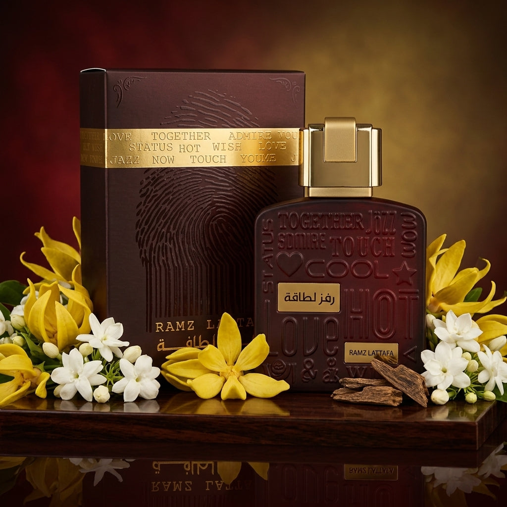 LATTAFA Ramz Gold Parfum Spray Fragrance Unisex 100ML ( GIFT WITH PURCHASE)