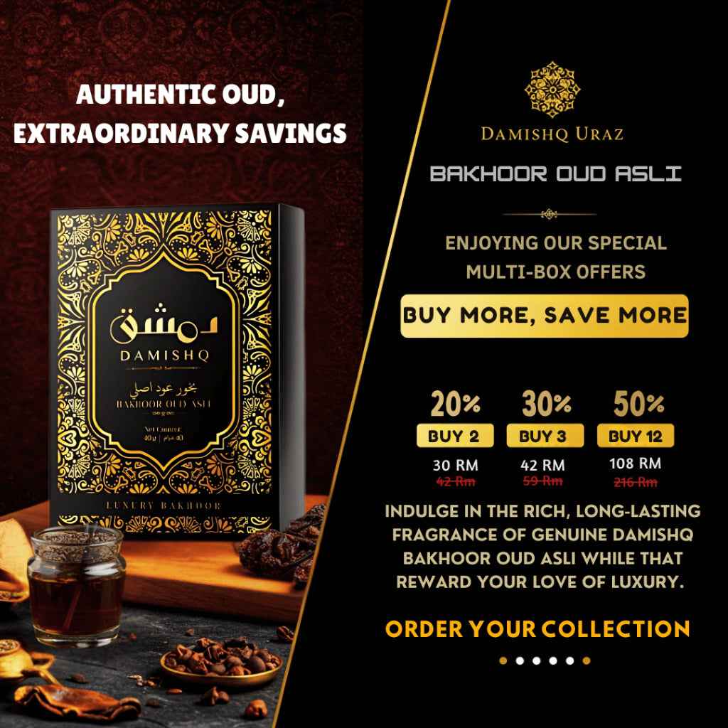 Damishq Bakhoor Oud Asli 40g - kemenyan ,oud , BUKHOOR , bakhoor oud , incense ,bukhoor set , dupa