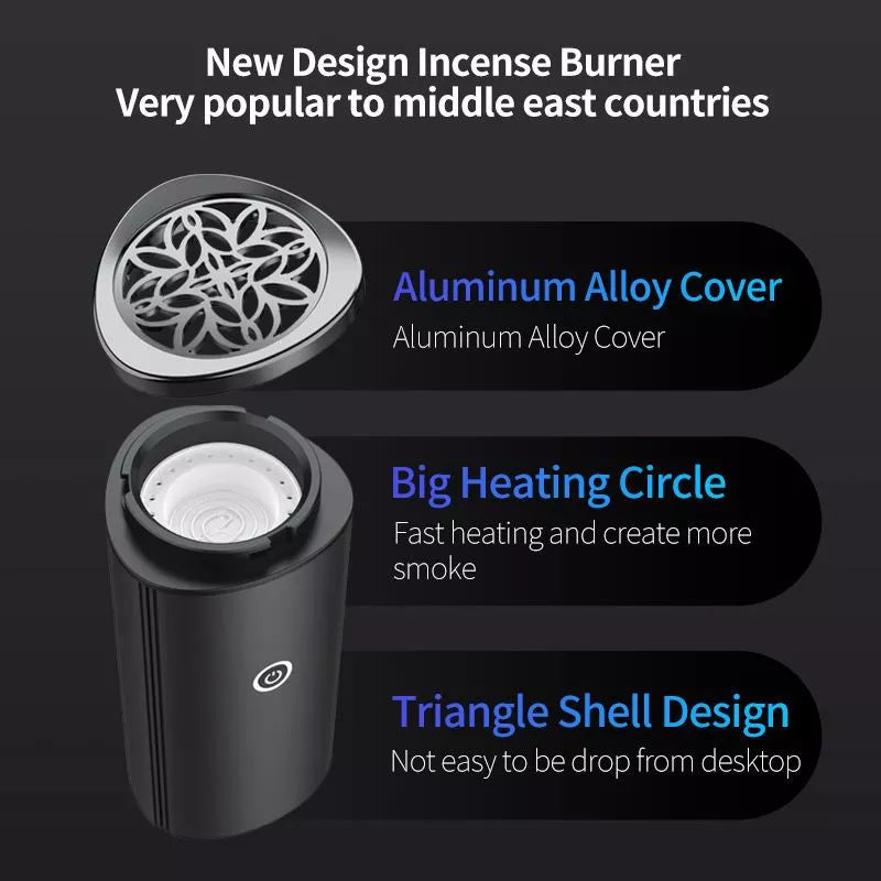 Electric Bakhoor Incense Burner with Quran recital n Bluetooth Speaker with USB Connectivity-