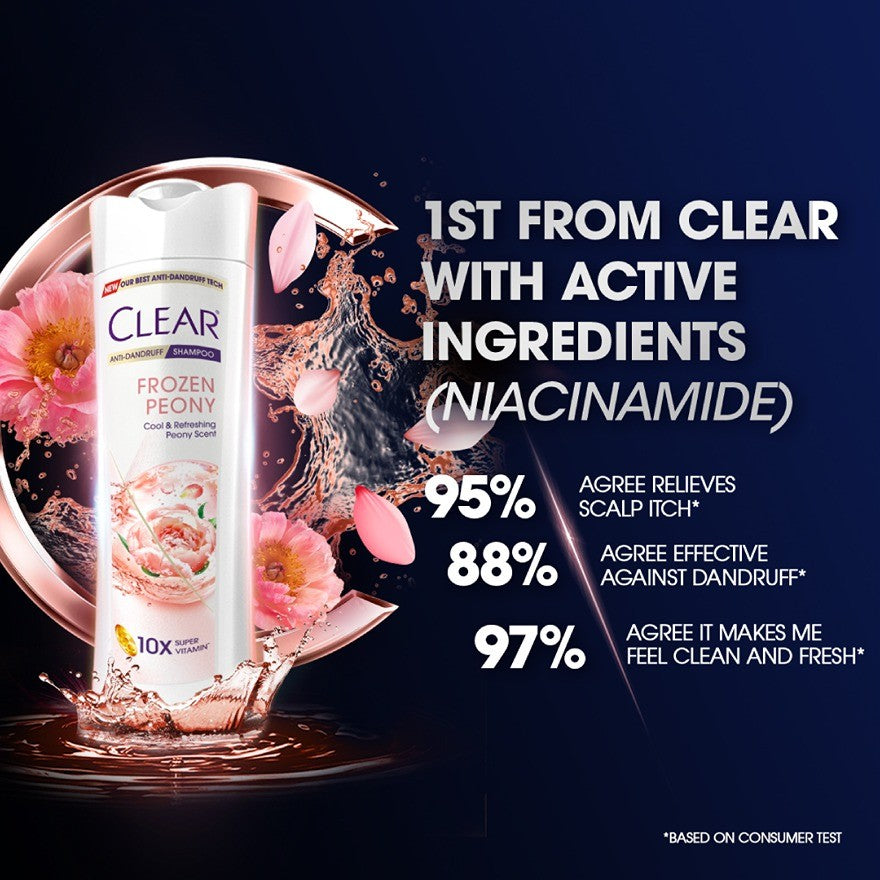 CLEAR Anti-Dandruff Frozen Peony Shampoo 300ml